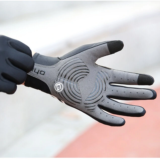 (image for) Giyo Wind Breaking Cycling Full Finger Gloves Touch Screen Anti-slip Bicycle Fabric Mittens MTB Road Bike Long Glove